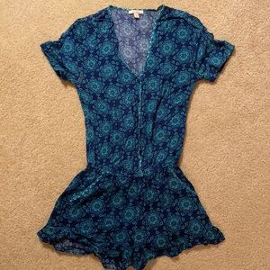 Ella moss blue printed romper